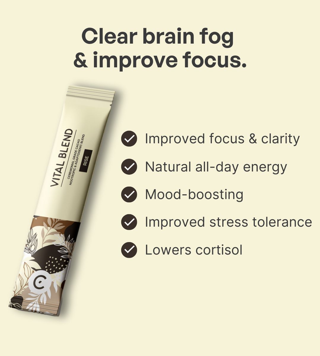 RISE - CACAO & NOOTROPIC BLEND (30 SERVES)